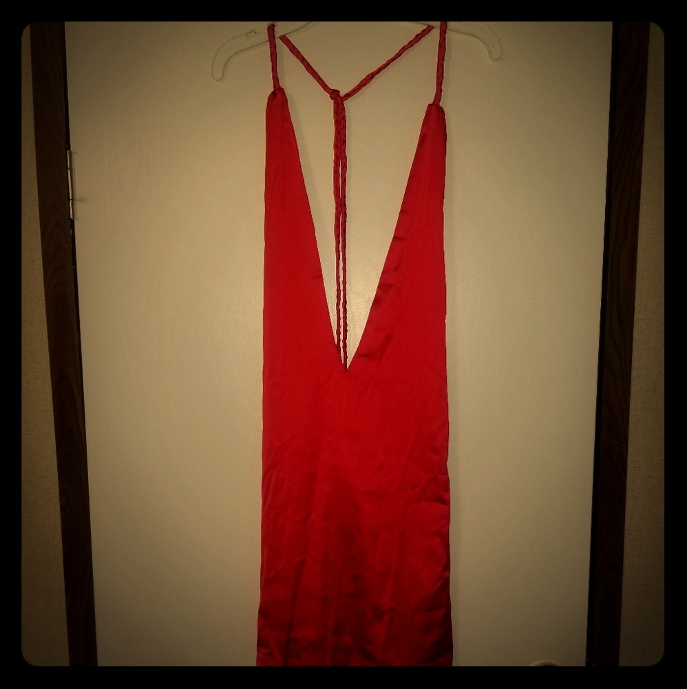 Mini Back Out Red Dress